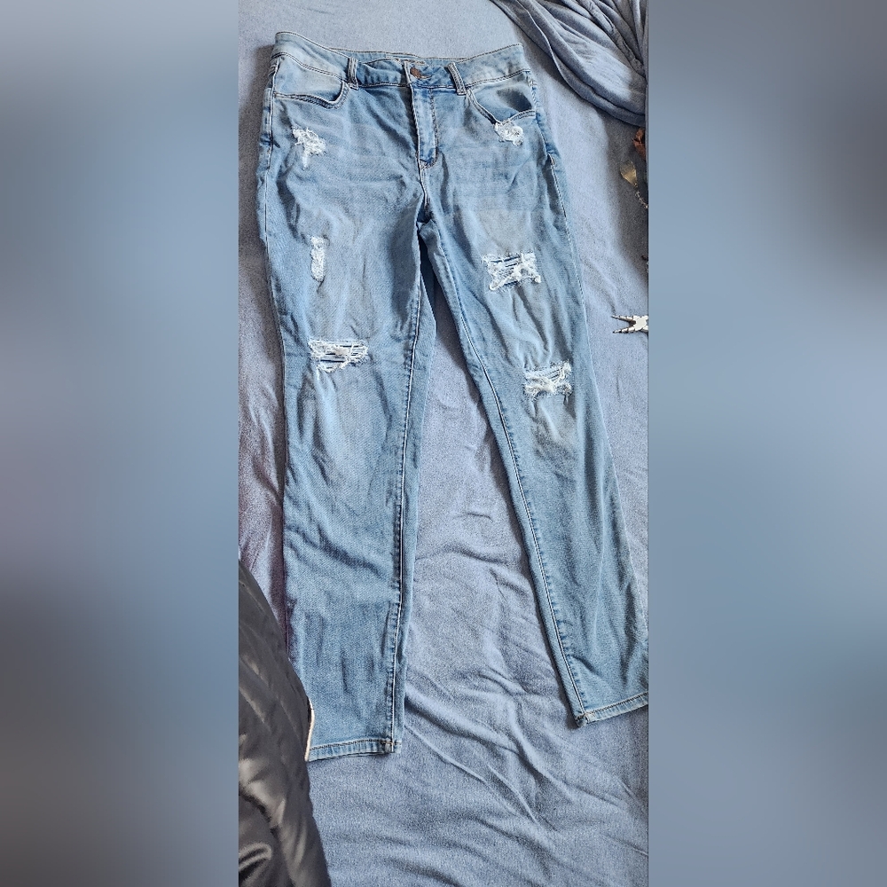 Distressed Blue Women's Jeans
